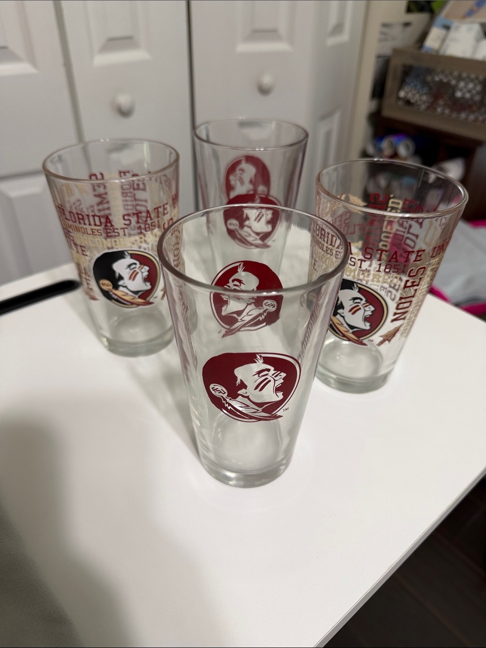 Collegiate Logo Pint Glasses - Set of 4